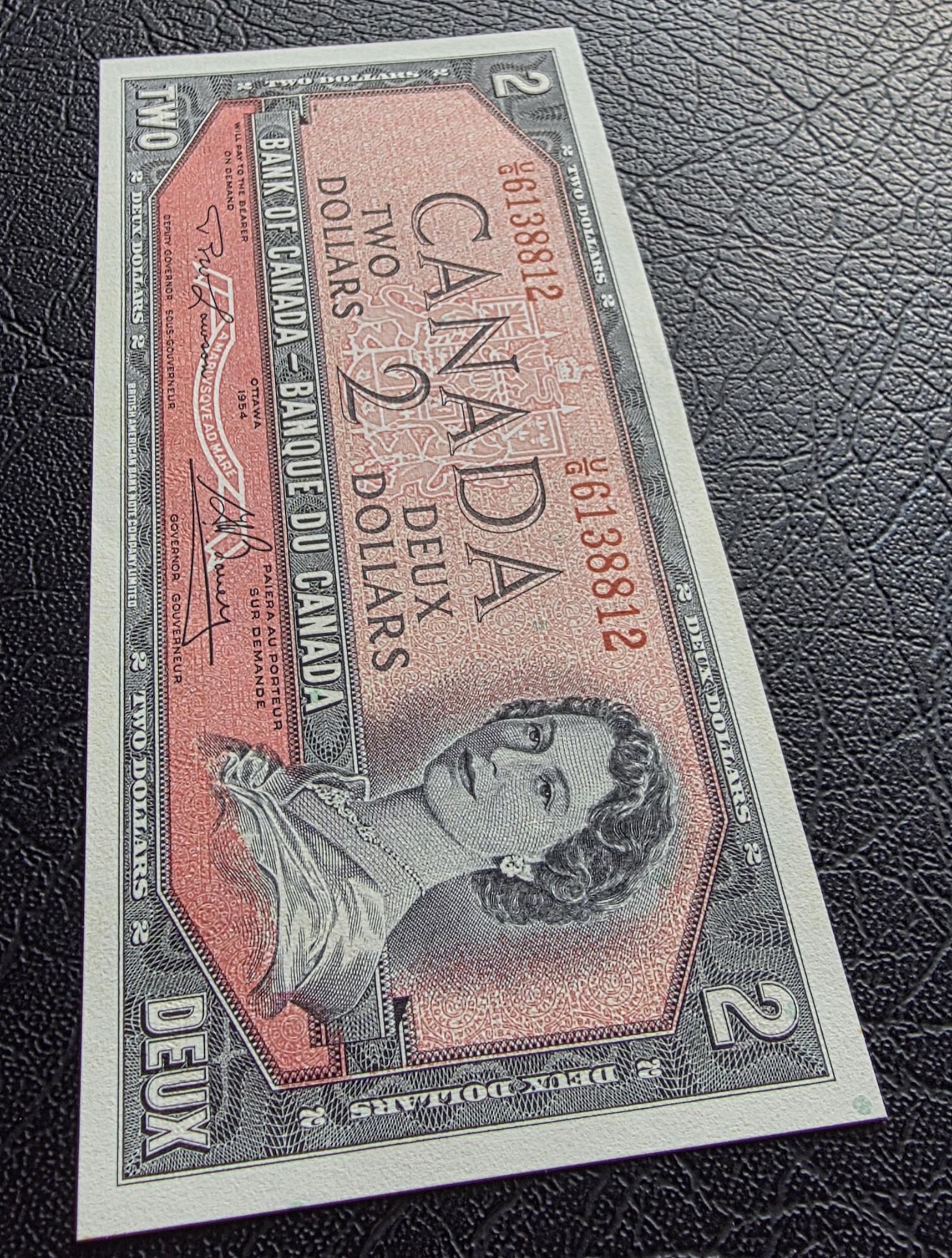 Two Dollars 1954 Canada Gem Uncirculated UNC
