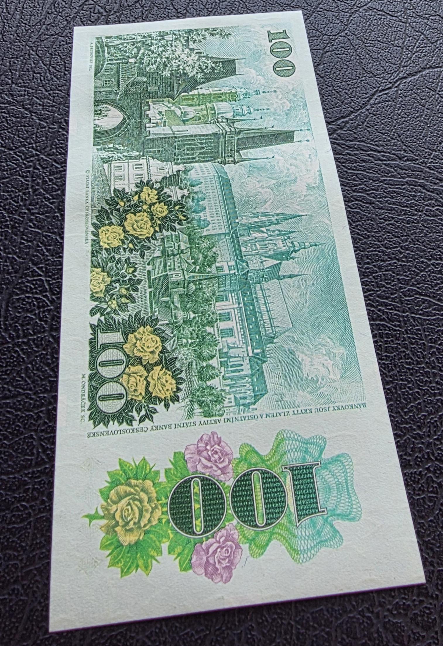 Set of 10, 20 and 100 Korun Czechoslovakia 1986- 1989 Gem Uncirculated UNC (three notes)