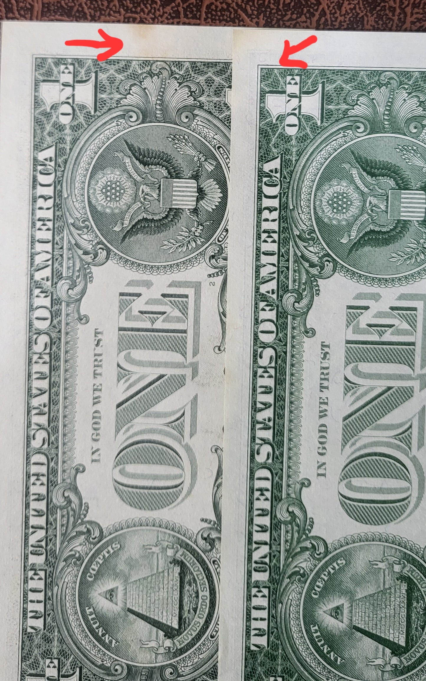 Set of one Dollar United States of America USA 1963, 1981 and 1995 UNC Uncirculated- see the description