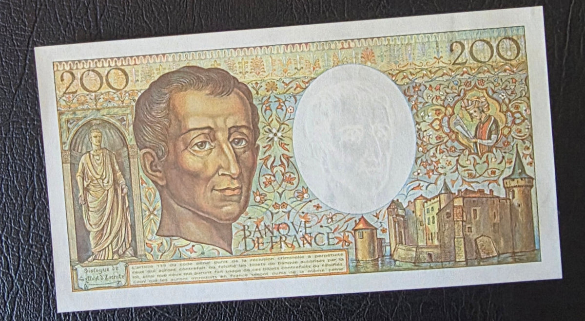 France 200 Francs 1989 Pre- Euro Pascal P 155c Uncirculated (Handelling signs)