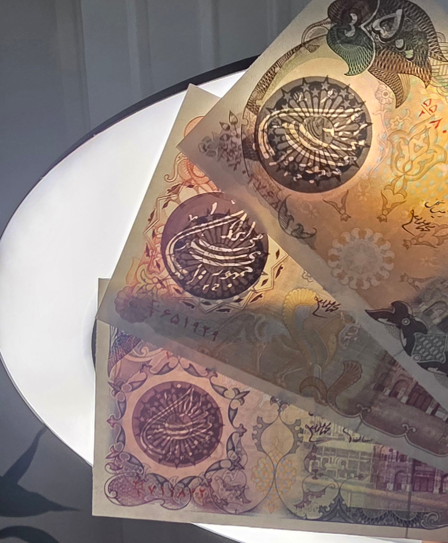 Persian Rials set of 100 (×2), 200, 500, 1000, and 5000 Rials 1982 republic notes Uncirculated UNC (six notes)