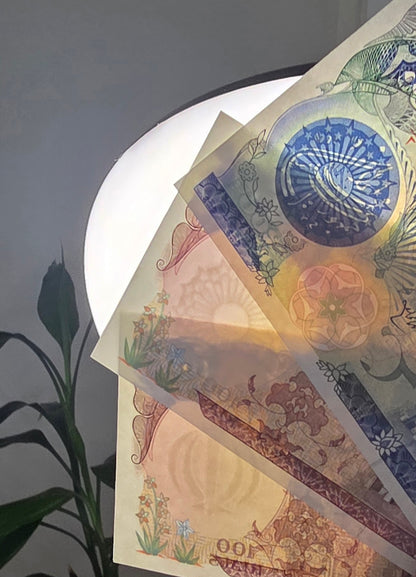Persian Rials set of 100 (×2), 200, 500, 1000, and 5000 Rials 1982 republic notes Uncirculated UNC (six notes)