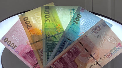 Persian Rials Full set 500000, 1000000, 2000000, 5000000, and 10000000 New Version Uncirculated (UNC) (5 notes)