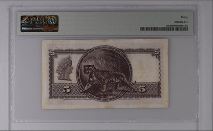 Straits Settlements/British Administration 5 Dollars 1935 Pick 17b PMG 30