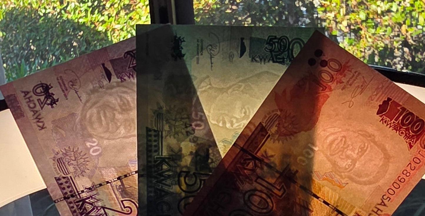 Malawi Kwacha set of 20, 50, 100 and 200 Kwacha 2019- 2024 Gem Uncirculated UNC (4 banknotes)