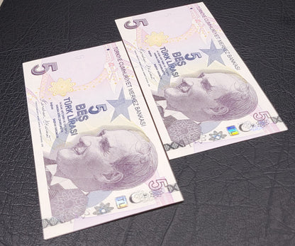 5 Lira 2023 Turkey Türkiye Uncirculated UNC Gem P 222g