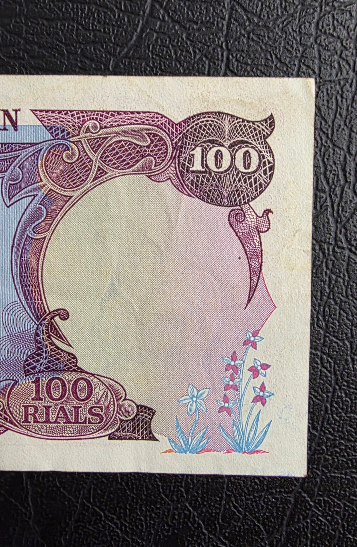 20 and 100 Rials 1974- 1976 Pahlavi II Persia Uncirculated and very fine VF (two notes)