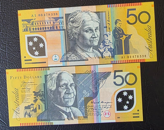 50 Dollars Australia 2003 polymer notes Gem Uncirculated UNC