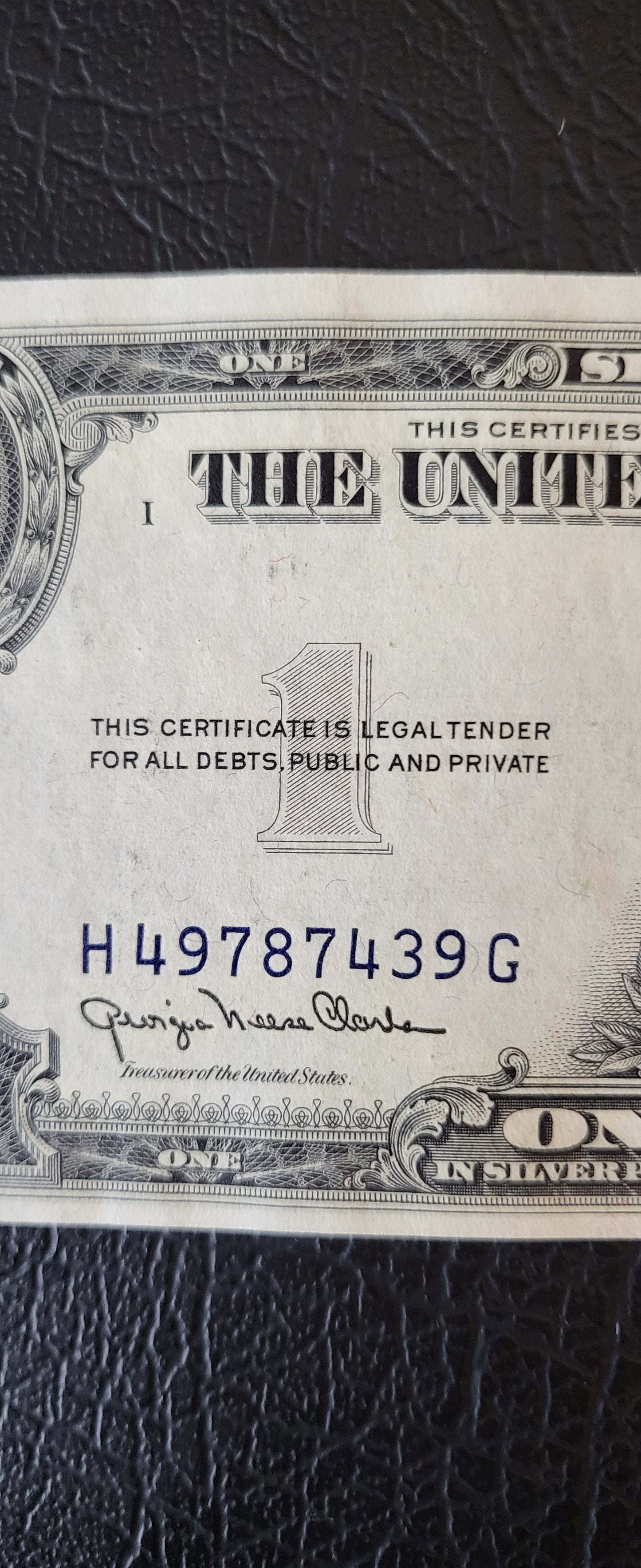 One Dollar 1935 Blue Seal United States of America USA Gem Uncirculated UNC (Misalignment error) Rare