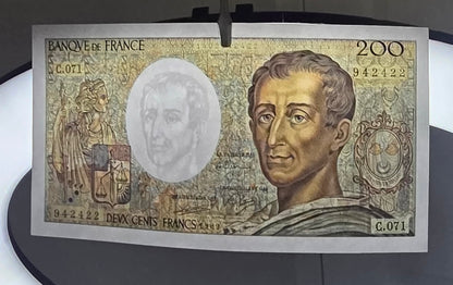 France 200 Francs 1989 Pre- Euro Pascal P 155c Uncirculated (Handelling signs)