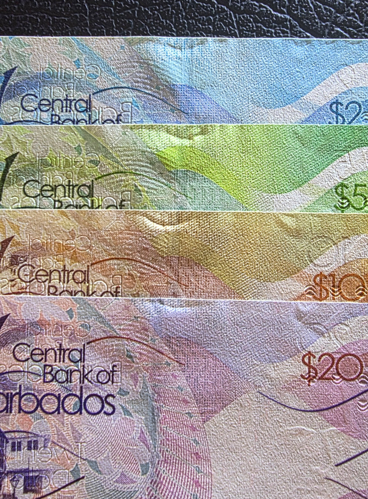 Barbados 2, 5, 10, 20 and 50 Dollars 2013 Uncirculated UNC (5 notes)
