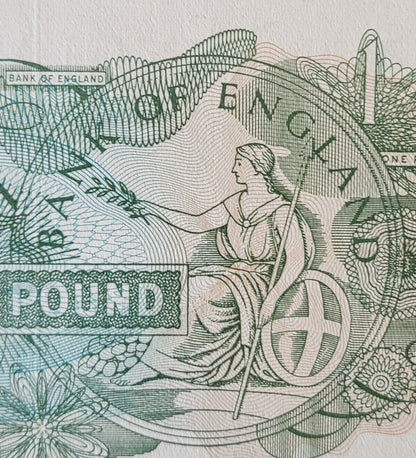 Set of 10 Shillings and 1 Pound 1966- 1970 Great Britain Bank of England Uncirculated UNC GEM (two banknotes)