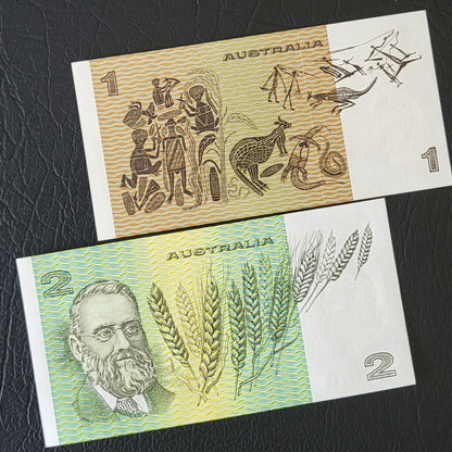 Set of 1, 2, 5, 10 and 20 Dollars 1980- 1990s Australia Uncirculated UNC Gem
