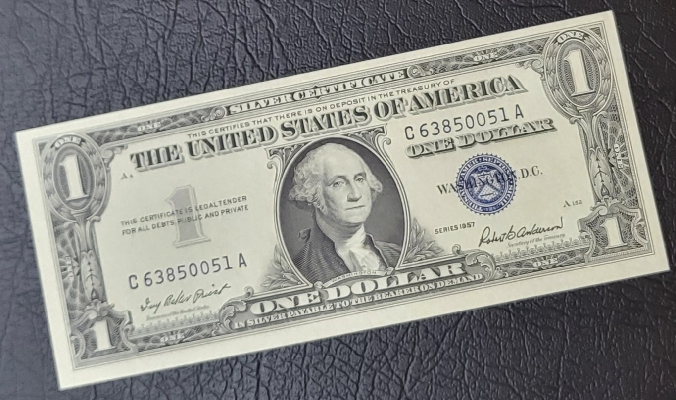 One Dollar 1957 Blue Seal United States of America USA Gem Uncirculated