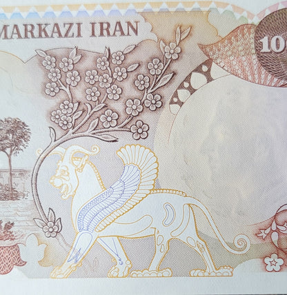 Set of 500 and 1000 Rial 1974 Pahlavi Persian note Uncirculated Gem P104 P 105 (Rare in this quality)