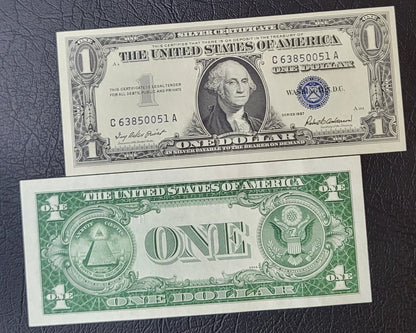 One Dollar 1957 Blue Seal United States of America USA Gem Uncirculated