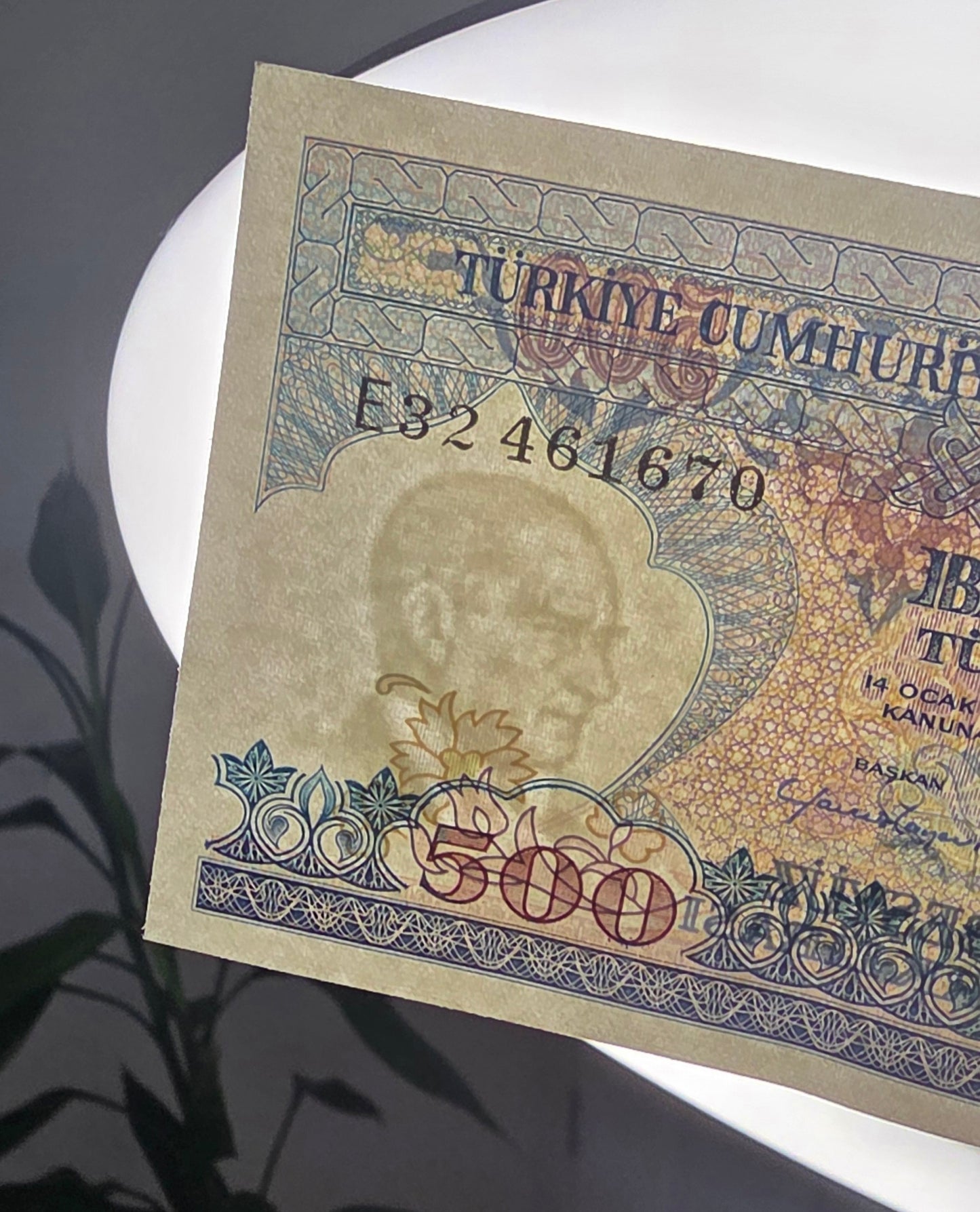 Turkey Türkiye 500 Lira 1984 7th Emission Uncirculated (UNC)
