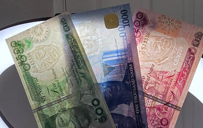 Nigeria set of 200, 500 and 1000 Naira 2023 Uncirculated UNC (three notes)
