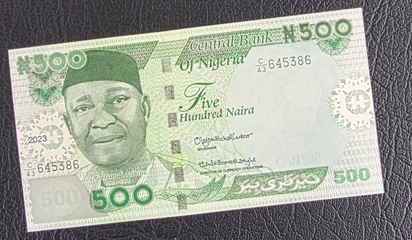 Nigeria set of 200, 500 and 1000 Naira 2023 Uncirculated UNC (three notes)