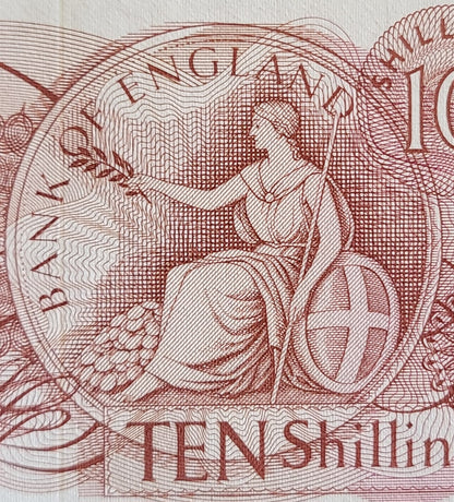 Set of 10 Shillings and 1 Pound 1966- 1970 Great Britain Bank of England Uncirculated UNC GEM (two banknotes)
