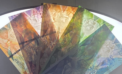 Barbados 2, 5, 10, 20 and 50 Dollars 2013 Uncirculated UNC (5 notes)