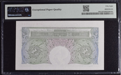 One Pound 1934-39 Great Britain 🇬🇧 Bank of England P 363c PMG 58 EPQ