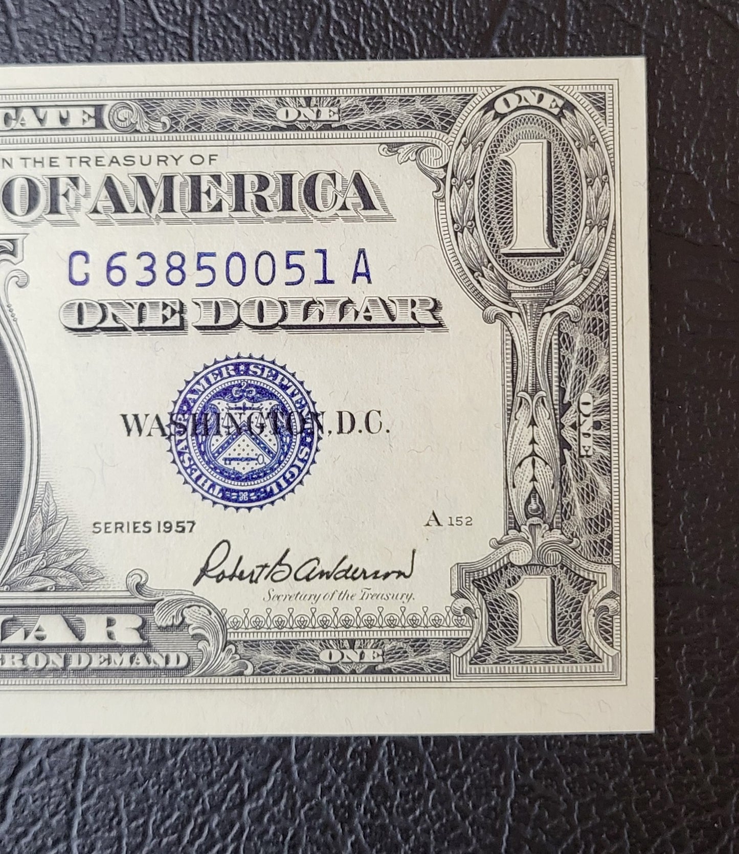 One Dollar 1957 Blue Seal United States of America USA Gem Uncirculated