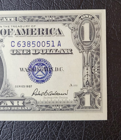 One Dollar 1957 Blue Seal United States of America USA Gem Uncirculated