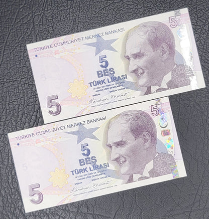 5 Lira 2023 Turkey Türkiye Uncirculated UNC Gem P 222g