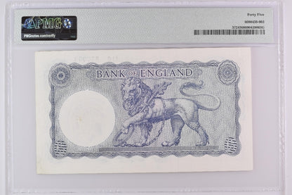 5 Five Pounds 1961 Great Britain 🇬🇧 Bank of England  Pick 372 PMG 45 EF