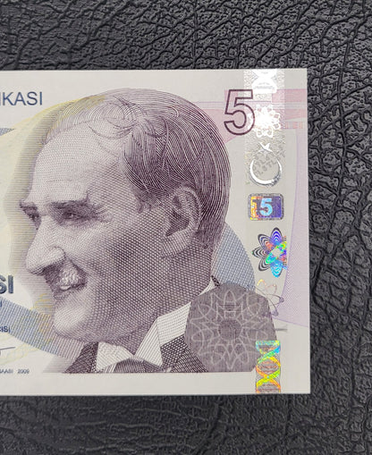 5 Lira 2023 Turkey Türkiye Uncirculated UNC Gem P 222g