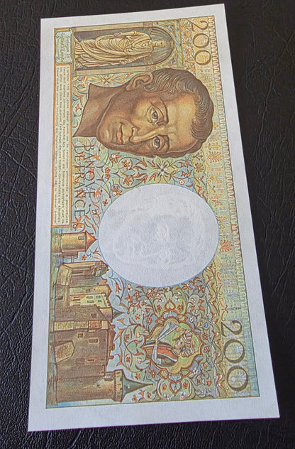 France 200 Francs 1989 Pre- Euro Pascal P 155c Uncirculated (Handelling signs)