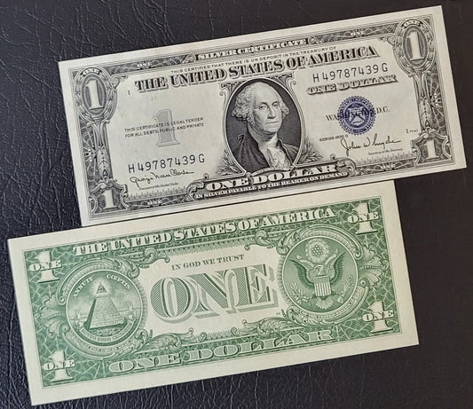 One Dollar 1935 Blue Seal United States of America USA Gem Uncirculated UNC (Misalignment error) Rare