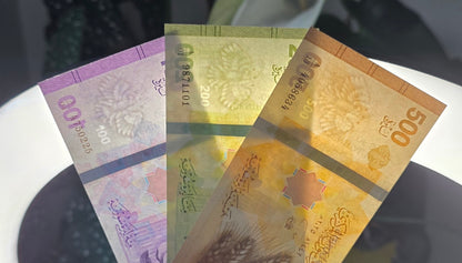 Full set of 10, 25, 50, 100, 200, and 500 Lira Pounds New Version 2025 Uncirculated UNC (six notes)