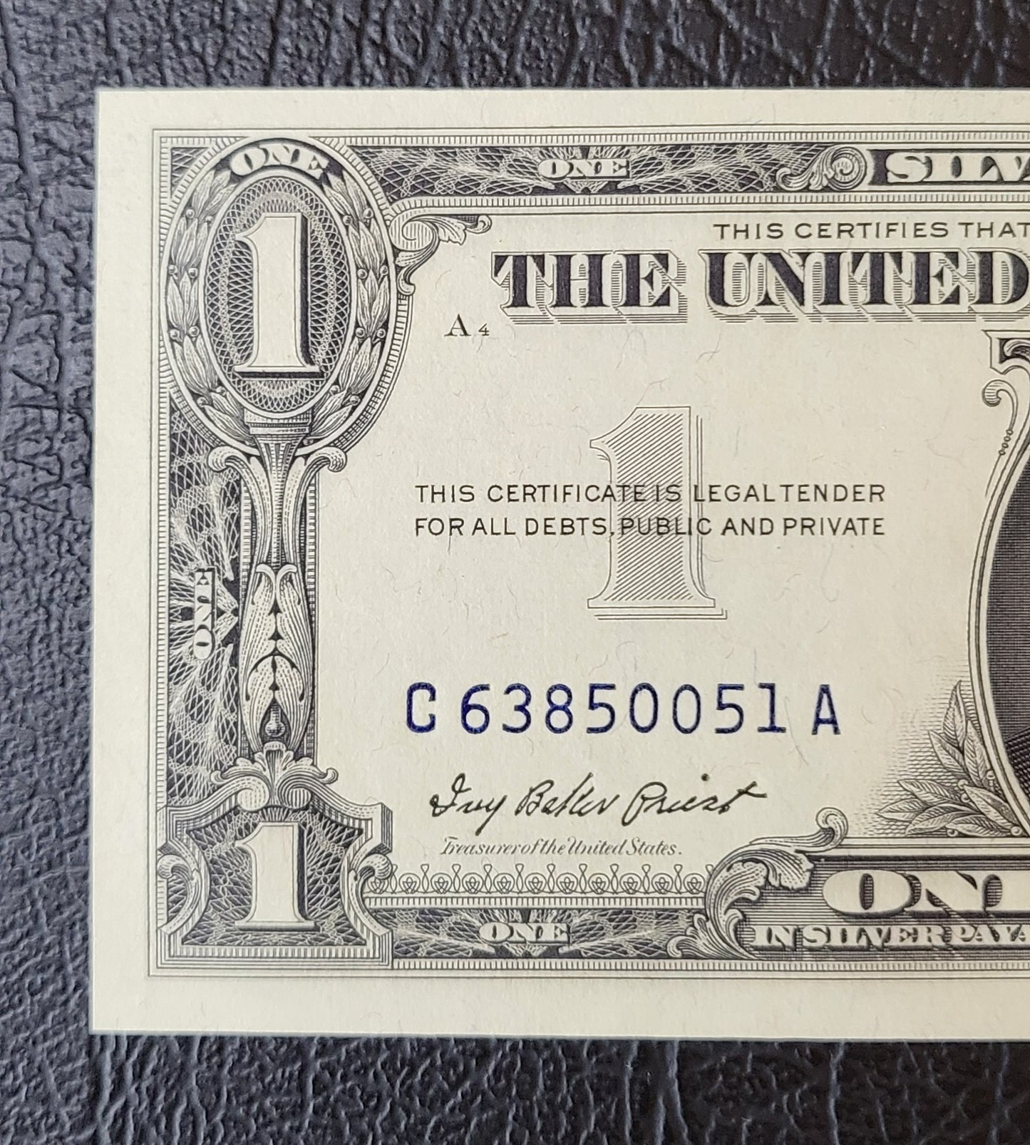 One Dollar 1957 Blue Seal United States of America USA Gem Uncirculated