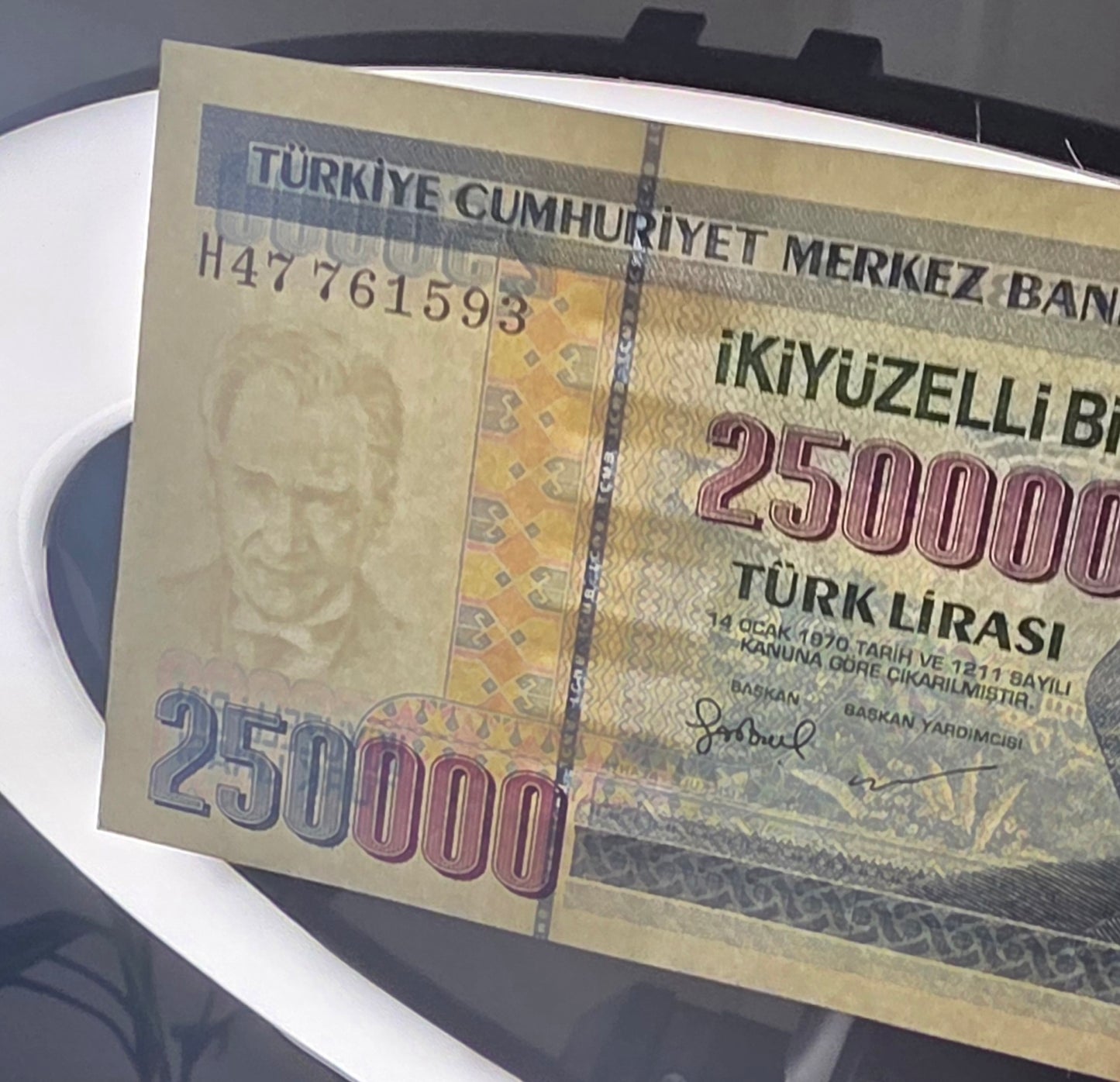 Turkey Türkiye 250,000 Lira 1998 7th Emission Uncirculated (UNC)