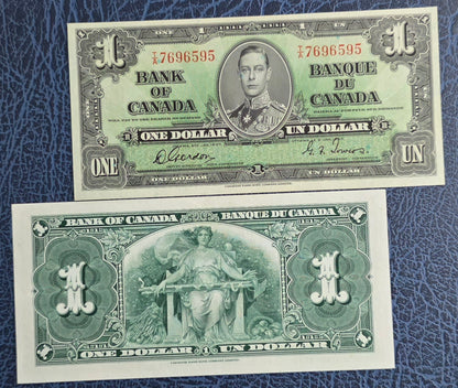 1 One Dollar 1937 Canada Uncirculated Gem UNC Gordon & Towers
