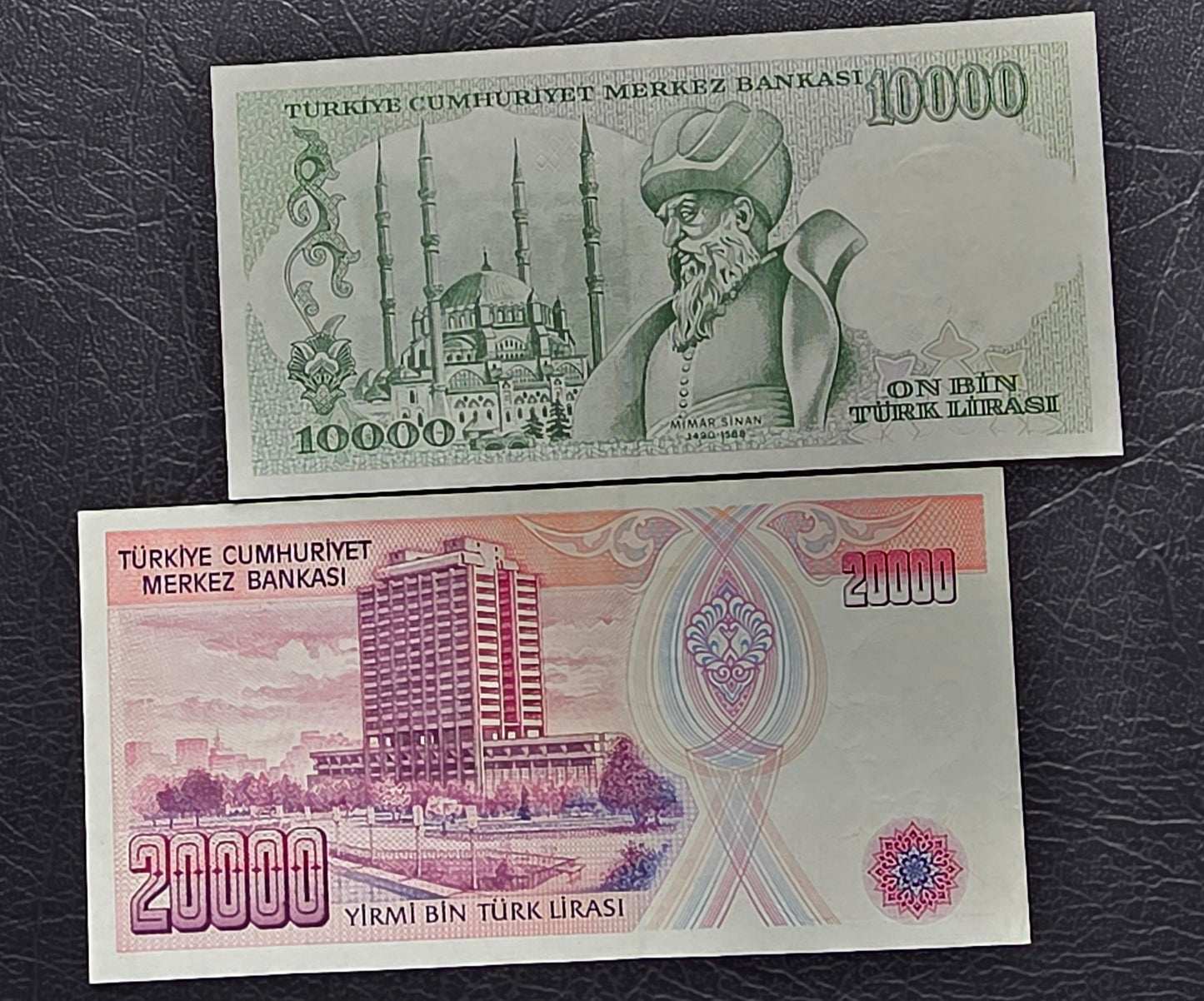 Turkey set of 10000 to one million Lira Turkey Türkiye Uncirculated UNC (Seven banknotes)