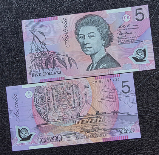 5 dollars 1997 Australia notes Uncirculated UNC