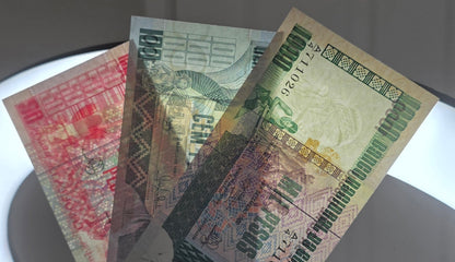 Guinea Bissau set of 50, 100 and 1000 Pesos 1978 Gem Uncirculated UNC