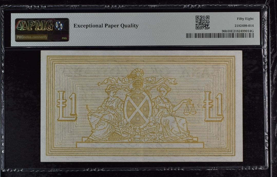 One Pound 1945 Scotland Pick 96b About Uncirculated AUNC PMG 58 EPQ